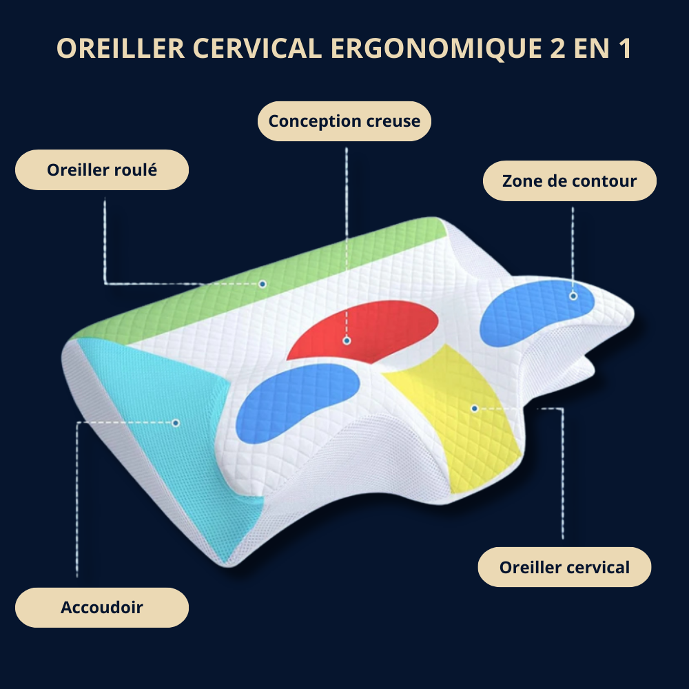 Oreiller Ergonomique Lunadoux — Dormez mieux, vivez mieux